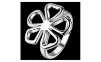 Silver Plated Top Flower Design Ring For Women-6,7,8,9