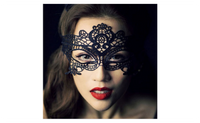 Black Sexy Lady Lace Mask Cutout Eye Mask for Masquerade Party