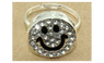 Happy Smile Face Crystal Rhinestone Adjustable Ring