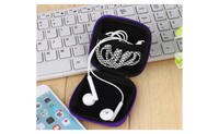 Headphones Earphone Cable Earbuds Storage Hard Case Carrying Pouch bag