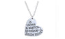 "It Takes a Big Heart to Teach Little Minds" Unisex Heart Necklace Fashion Stylish Silver Pendant Necklace For Women Men