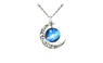 Lovely Womens Silver Chain Moon Necklace & Pendant.