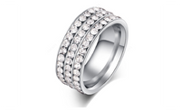 Fashion Silver Stainless Steel Ring For Women
