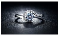 Wedding Engagement Vintage White Gold Plated Ring for Women