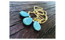 Big chest Turquoise Teardrop Bead Pendant Necklace