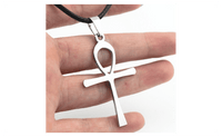 Cross Collar Punk Faux Leather Cord Cross Pendant Necklace For Women - sparklingselections