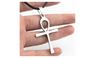 Cross Collar Punk Faux Leather Cord Cross Pendant Necklace For Women