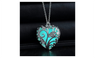 Silver Plated Glow In The Dark Pendant Necklace