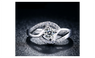 Platinum Plated Crystal Romantic Gorgeous Engagement rings(6,7,8)