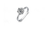 Silver Plated Clear Cubic Zirconia Wedding Ring for Women