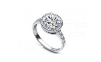 Cubic Zirconia Diamond Silver Plated Rings for Women Wedding Bridal Engagement Ring - sparklingselections