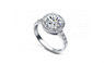 Silver Plated Rings 4 Carat Cubic Zirconia Women Wedding Ring