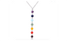 Long Simple Vintage Fashion Natural Stone Yoga Energy Pendant Necklace