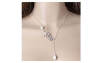 High Quality Hollow Leaves Shaped Simulated Pearl Woman Necklace