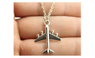 Simple Fashion Antique Silver Color Aircraft Necklace