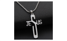 Jesus Cross Stainless Steel Pendant Necklace