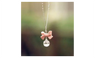 Sweet Atmosphere Pale Pink Bow Ball Drop Pendant Necklace