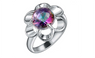 Sunflower Natural Rainbow Wedding Ring For Women