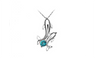 Cute Silver Plated Double Dolphins Pendant Charm Chain Necklace