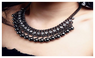 Vintage Black Choker Bead Necklace For Women