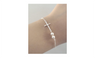 New Fashion Simple Silver Plated Cross Imitation Pearl Bracelet