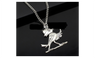 New Vintage Silver Plated Cute Bird Pendant Necklace for Women