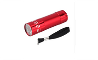 Mini Aluminum UV Ultra Violet 9 LED Flashlight Torch