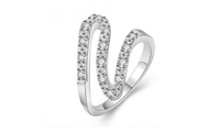 New Arrival Trendy Women Silver Engagement Ring(Size-8) - sparklingselections