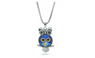 Fashion Vintage Glass Cabochon Owl Pendant Necklace