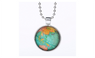 Vintage Globe Planet Earth World Map Pendant Necklace