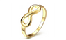 Vintage Yellow Gold Plated Infinity Finger Ring For Women-7