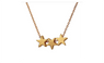 Three Wishes Triple Floating Star Pendant Necklace