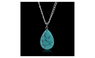 Natural Stone Chakra Point Healing Water Drop Pendant Necklace for Women