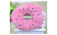 Lovely Pet Dog Squeaker Quack Sound Toy Chew Donut Play Toys Size (S)