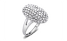 Platinum Plated Full Rhinestone Midi Ginger High Quality Wedding Ring