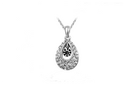 Crystal Water Drop Austrian Rhinestone Necklaces For Women (Gold Paris Green) - sparklingselections