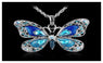 Beautiful Rhinestone Butterfly Long Necklaces Sweater Pendant Necklace