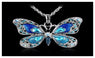 Beautiful Rhinestone Butterfly Long Necklaces Sweater Pendant Necklaces