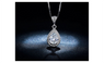 Vintage Water Drop CZ Stone Engagement Wedding Pendants Necklace