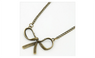 Vintage Charm Bow Pendant Necklace For Women