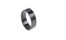 Black Titanium Band Brushed Wedding Stainless Steel Solid Ring,Size 8