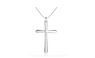 Silver Plated Charms Cute Party Nice Cross Pendant Necklace