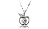 Clavicle Temperament Heart Eight Arrows Imitation Cz Pendant Necklace