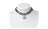 DoreenBeads Black Elastic Tattoo Choker Pendant Necklace