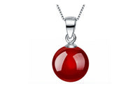 Jewelry Red Ball Necklace Pendants Fashion Natural Stone Pendants For Women - sparklingselections