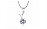 Charms Austria Zircon Round Shape Crystal Pendant Necklace for Women