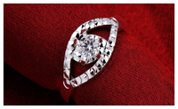 Silver plated New Design Wedding Finger Ring For Women