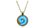 Warcraft Hearthstone Glass Round Pendant Necklace For Women