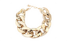 Women's Fashion Punk Burnished Link Curb Chain Bracelet