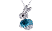 Crystal Little Rabbit Shaped Pendant Necklace - sparklingselections